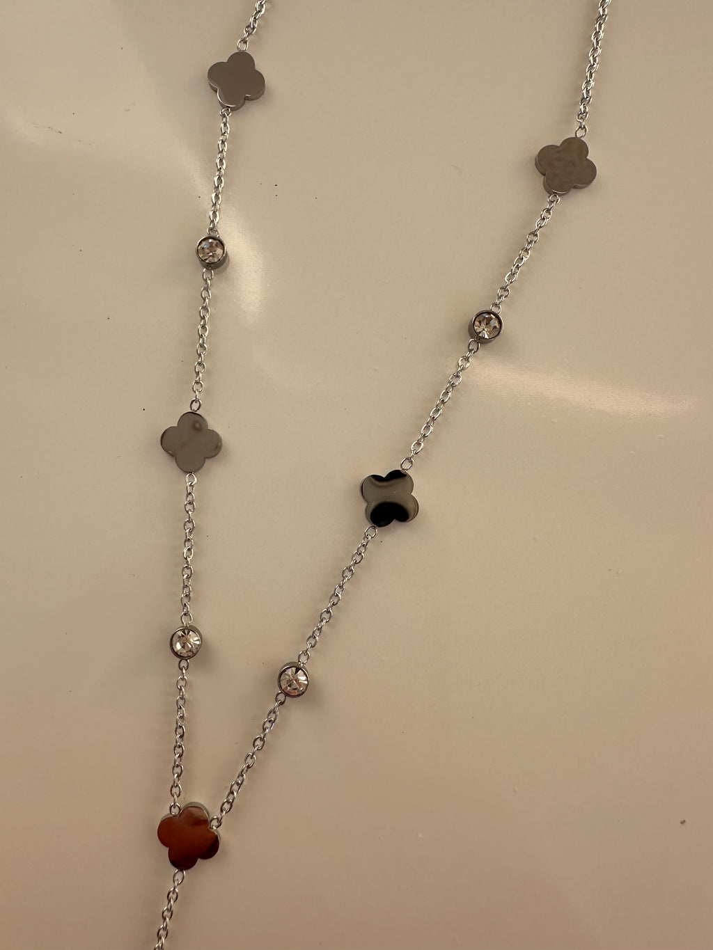 Y-Kette Kleeblatt - Glücksbringer Kette für Damen