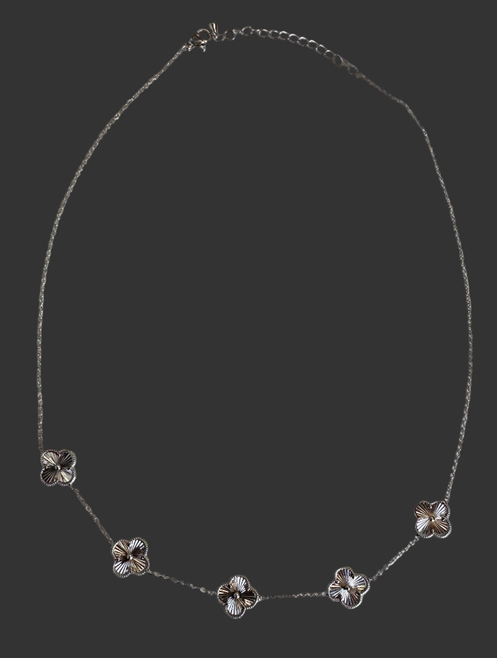 Kleeblatt Kette Damen - Glänzende Clover-Kette aus Edelstahl