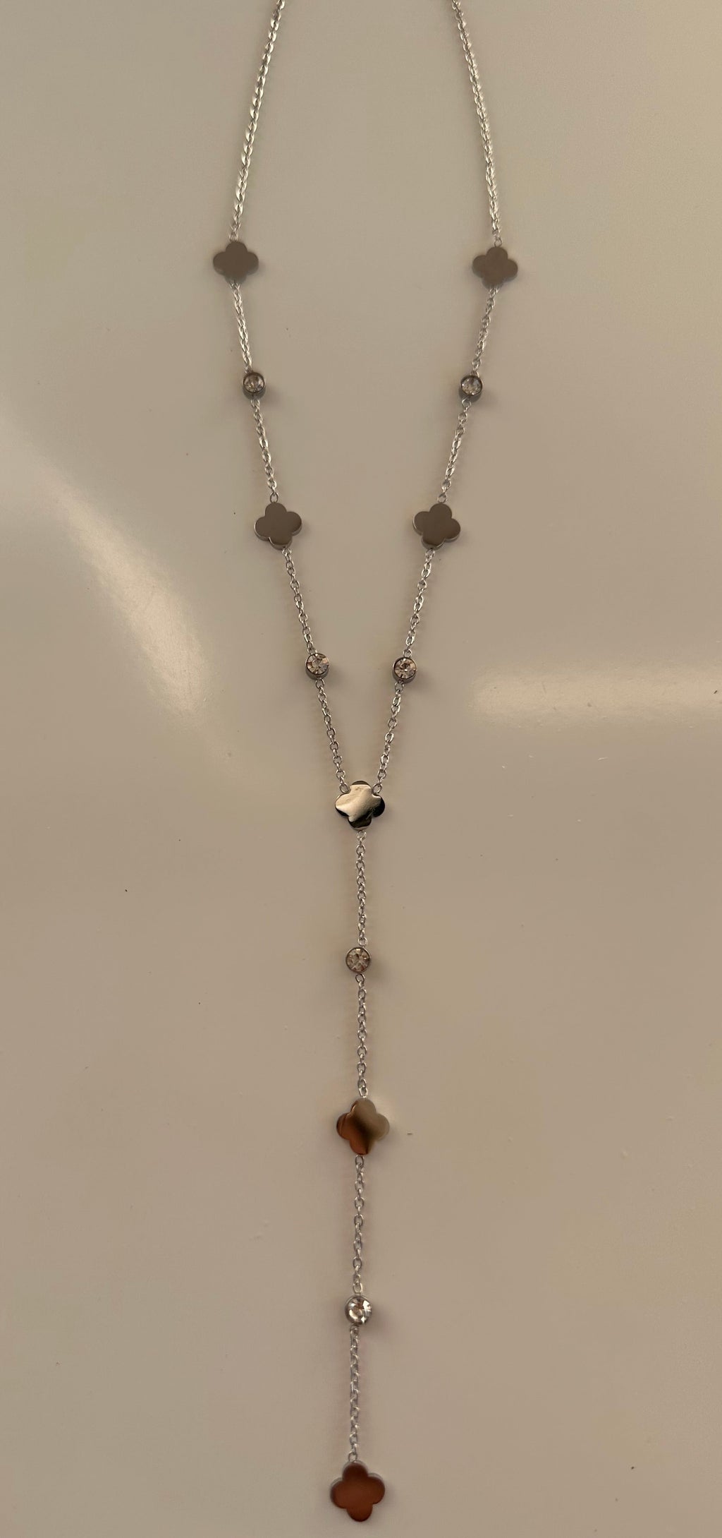 Y-Kette Kleeblatt - Glücksbringer Kette für Damen