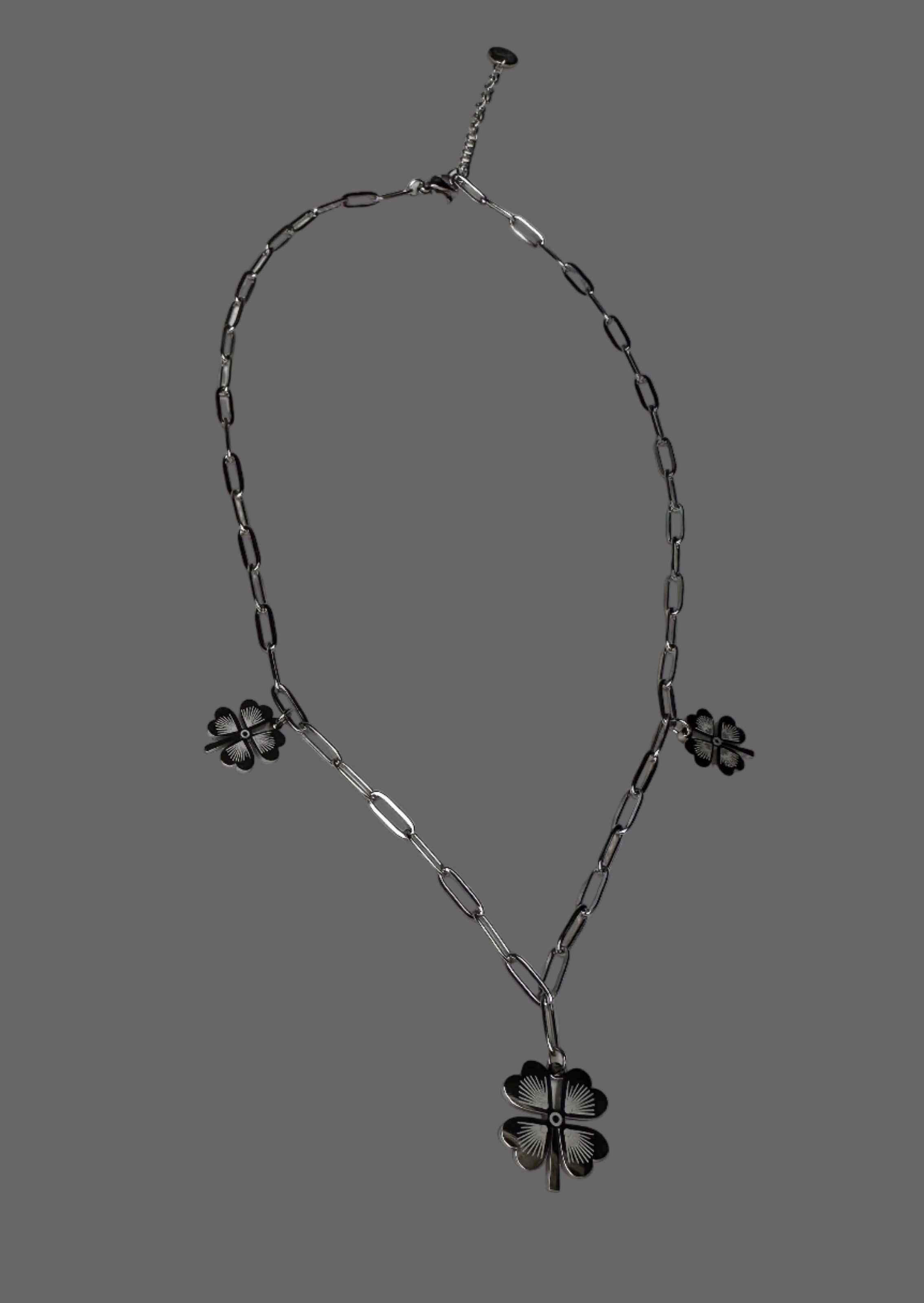 Glücks-Kette mit Kleeblattanhängern