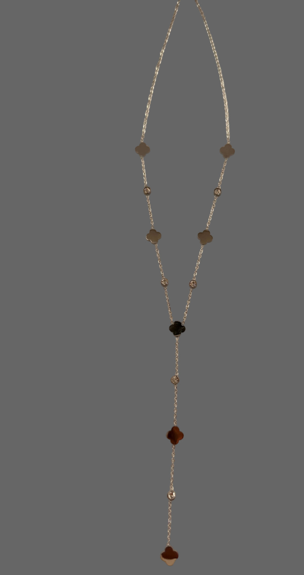 Y-Kette Kleeblatt - Glücksbringer Kette für Damen