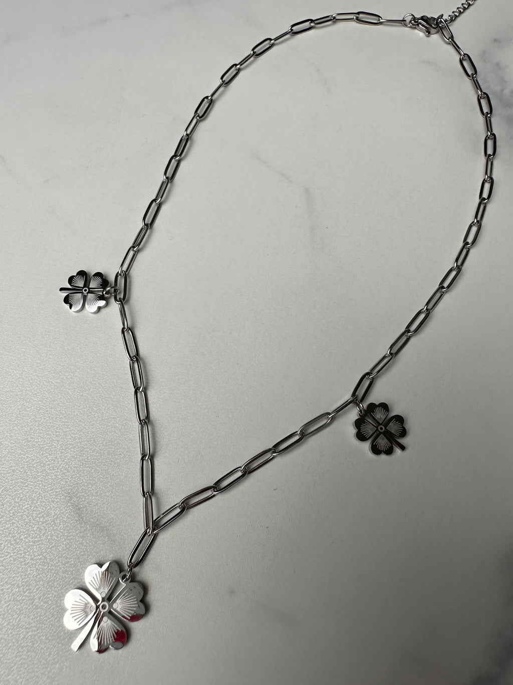 Glücks-Kette mit Kleeblatt - Filigrane Kette für Damen