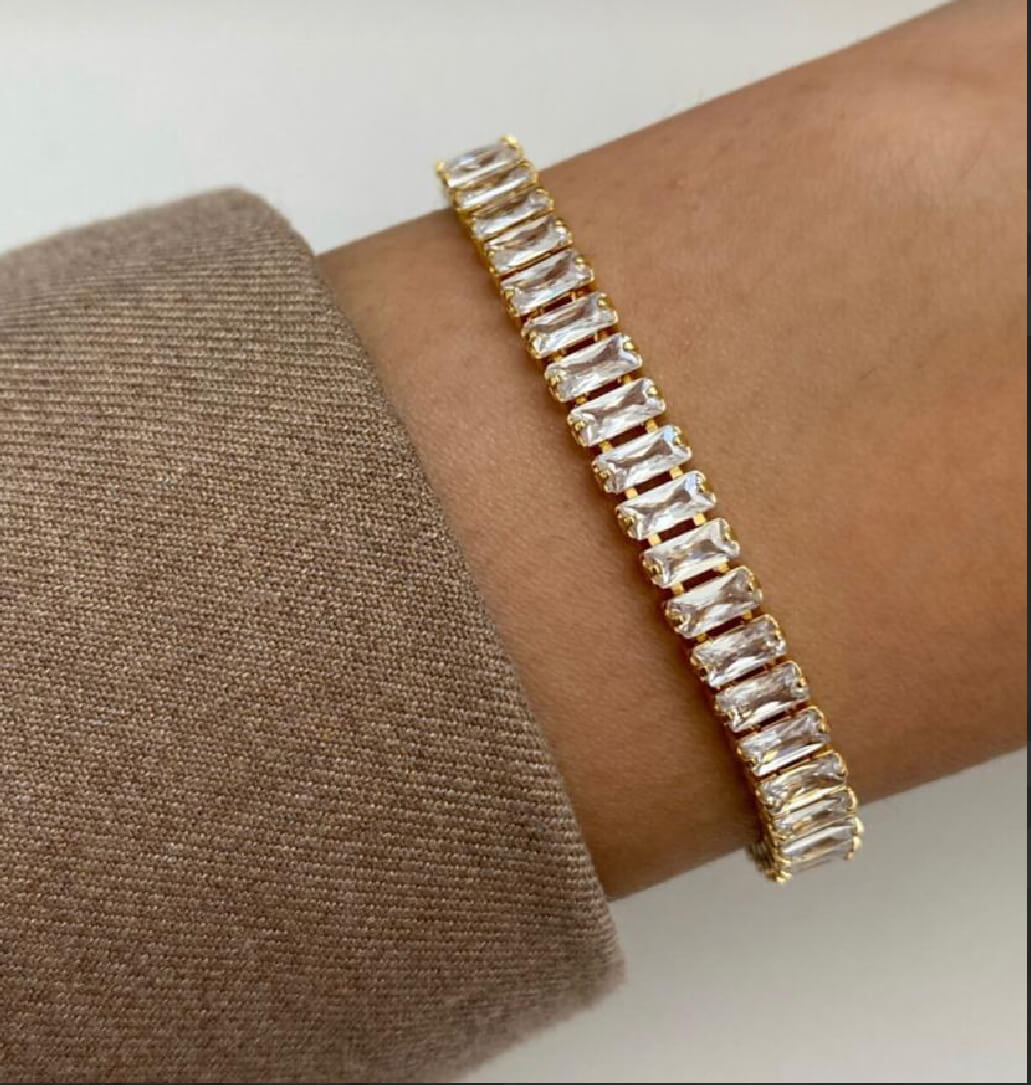 Tennisarmband Gold mit Zirkonia – elegantes Damenarmband