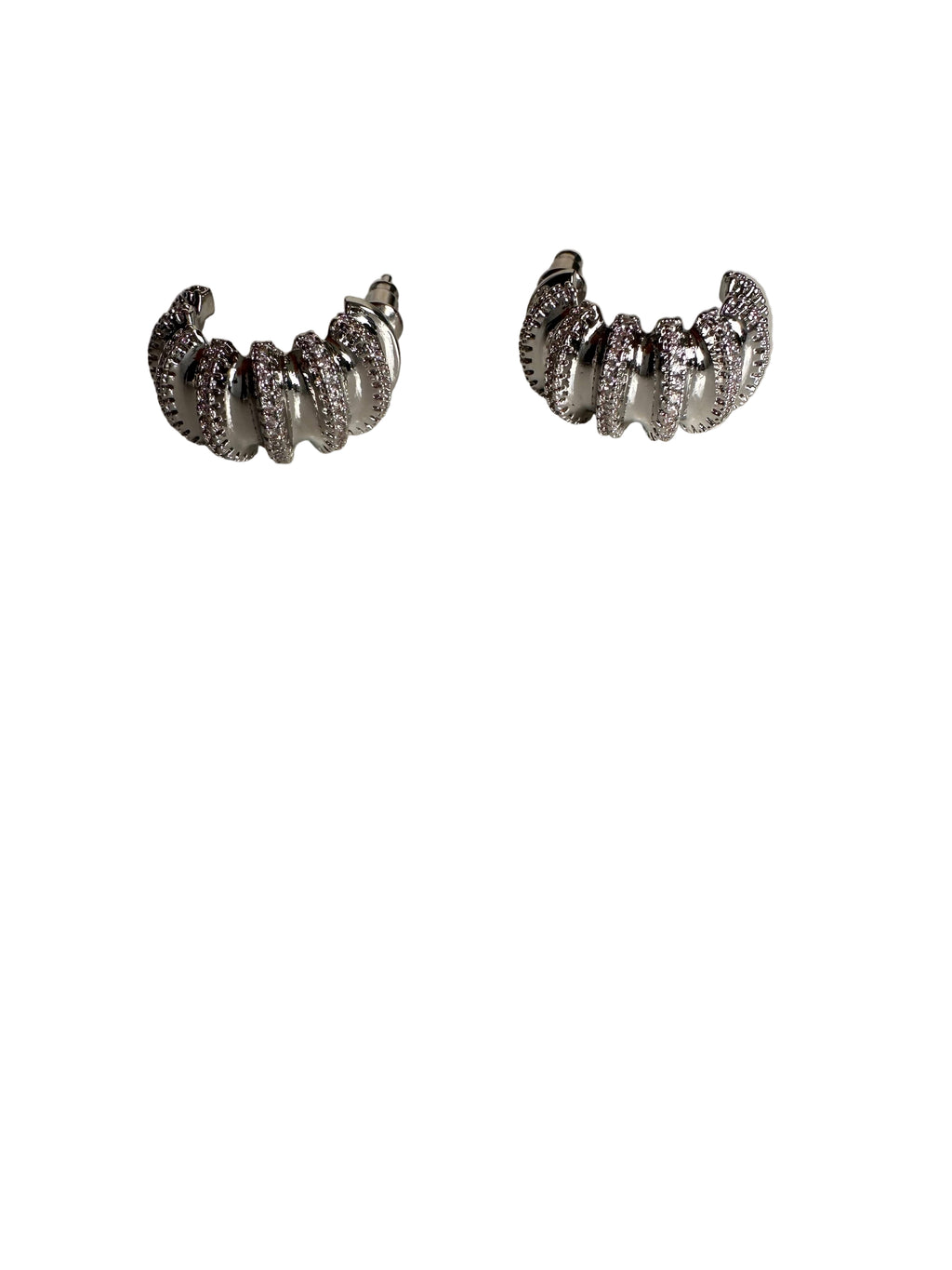 Malou Ohrringe mit Steinchen silber Dateiansicht