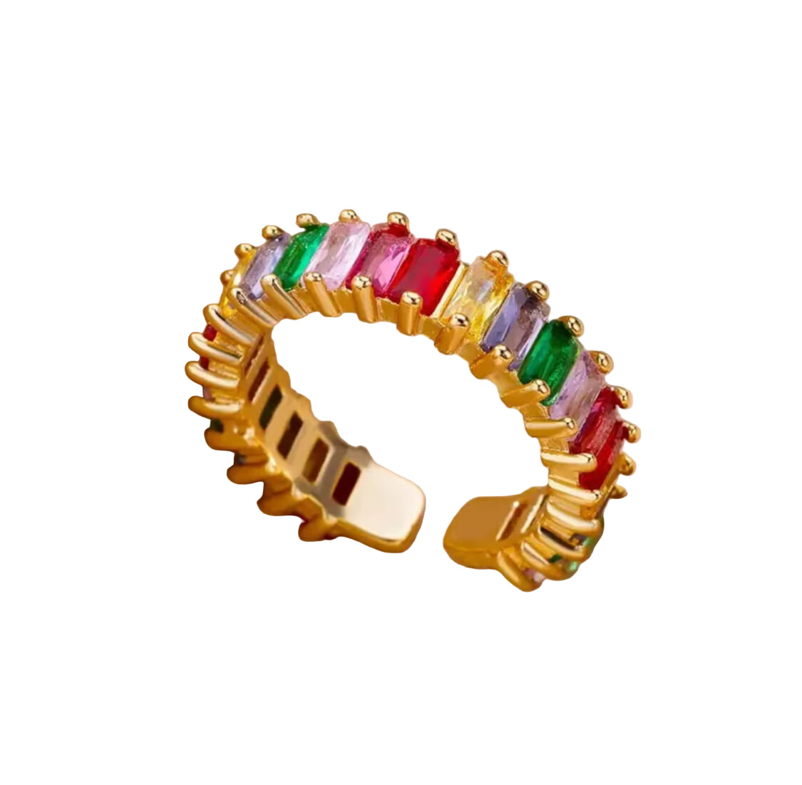 Vergoldeter Ring - bunt