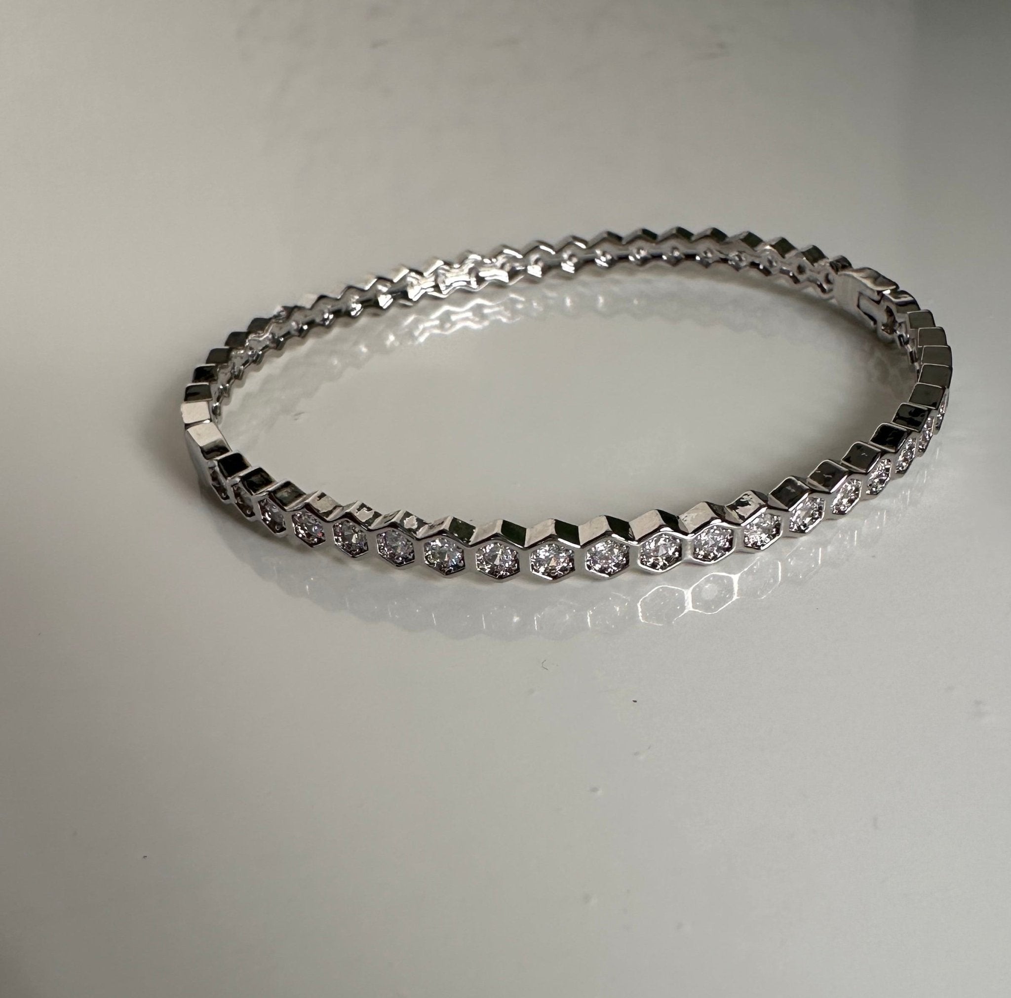 Armreif Set Damen 3er - Silber & Gold Armreifen mit Steinchen