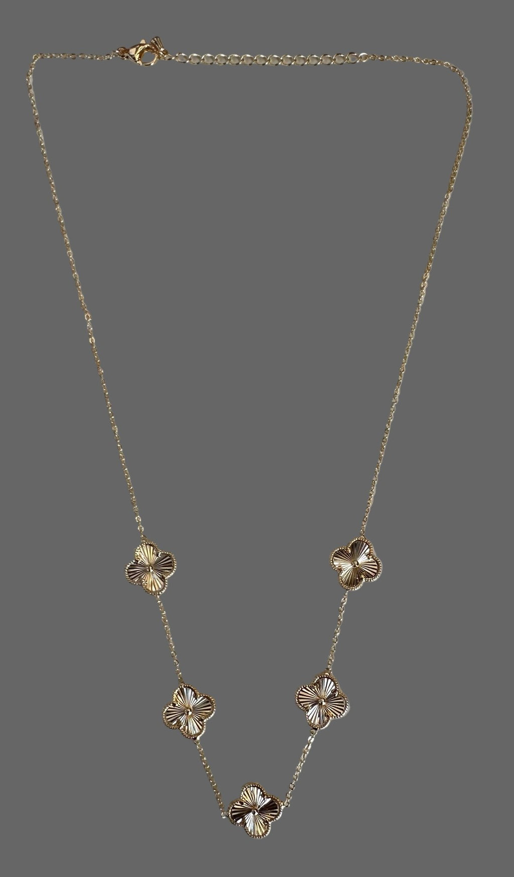 Kleeblatt Kette Damen - Glänzende Clover-Kette aus Edelstahl