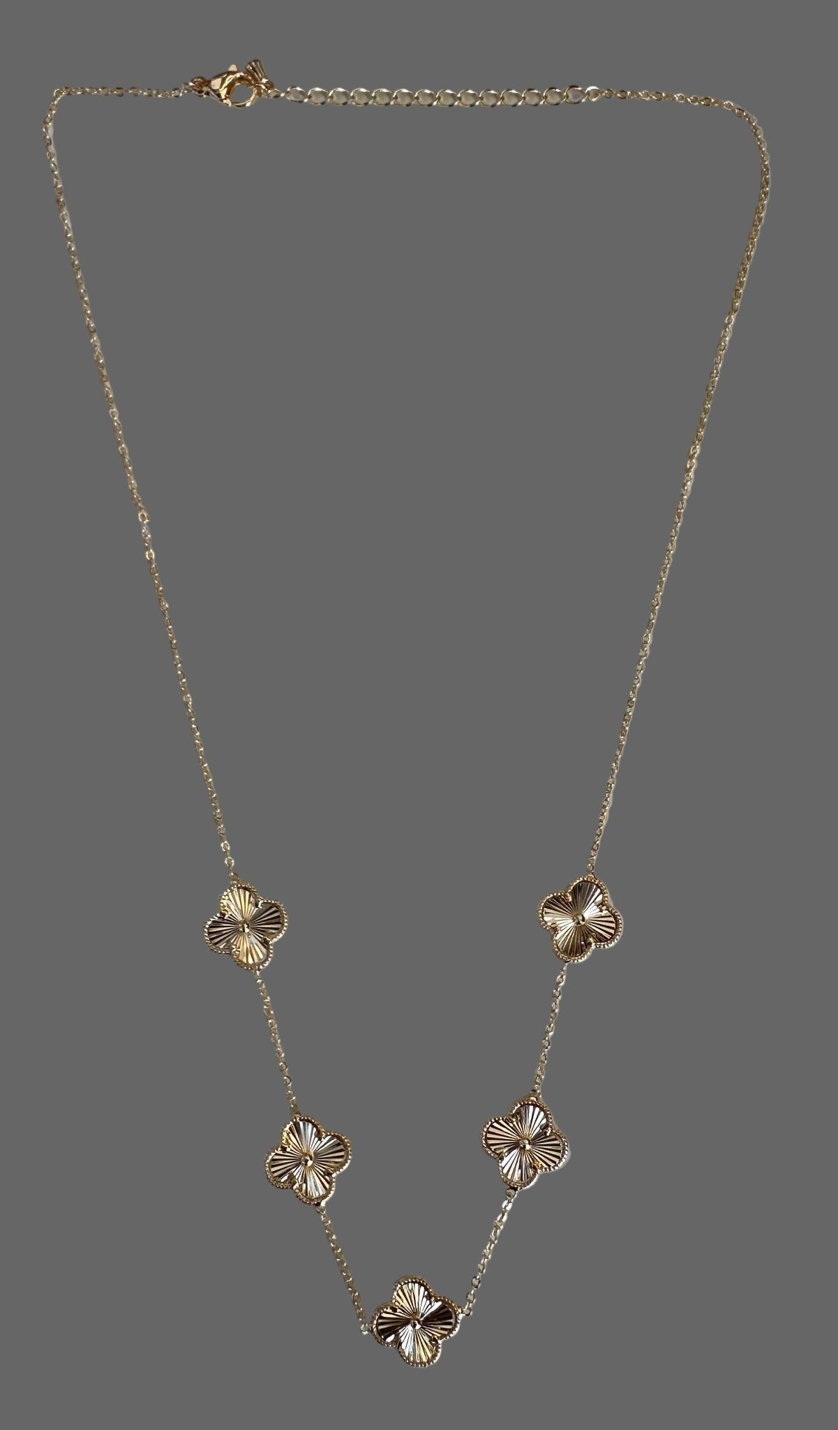 Kleeblatt Kette Damen - Glänzende Clover-Kette aus Edelstahl