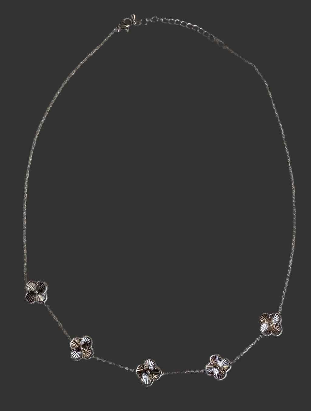 Kleeblatt Kette Damen - Glänzende Clover-Kette aus Edelstahl