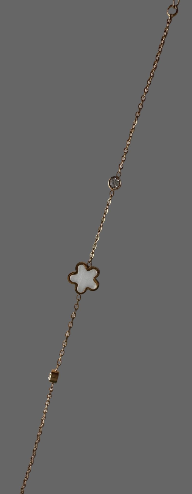 Perlmutt Armband Damen - Zartes Blumen-Armband in Weiß