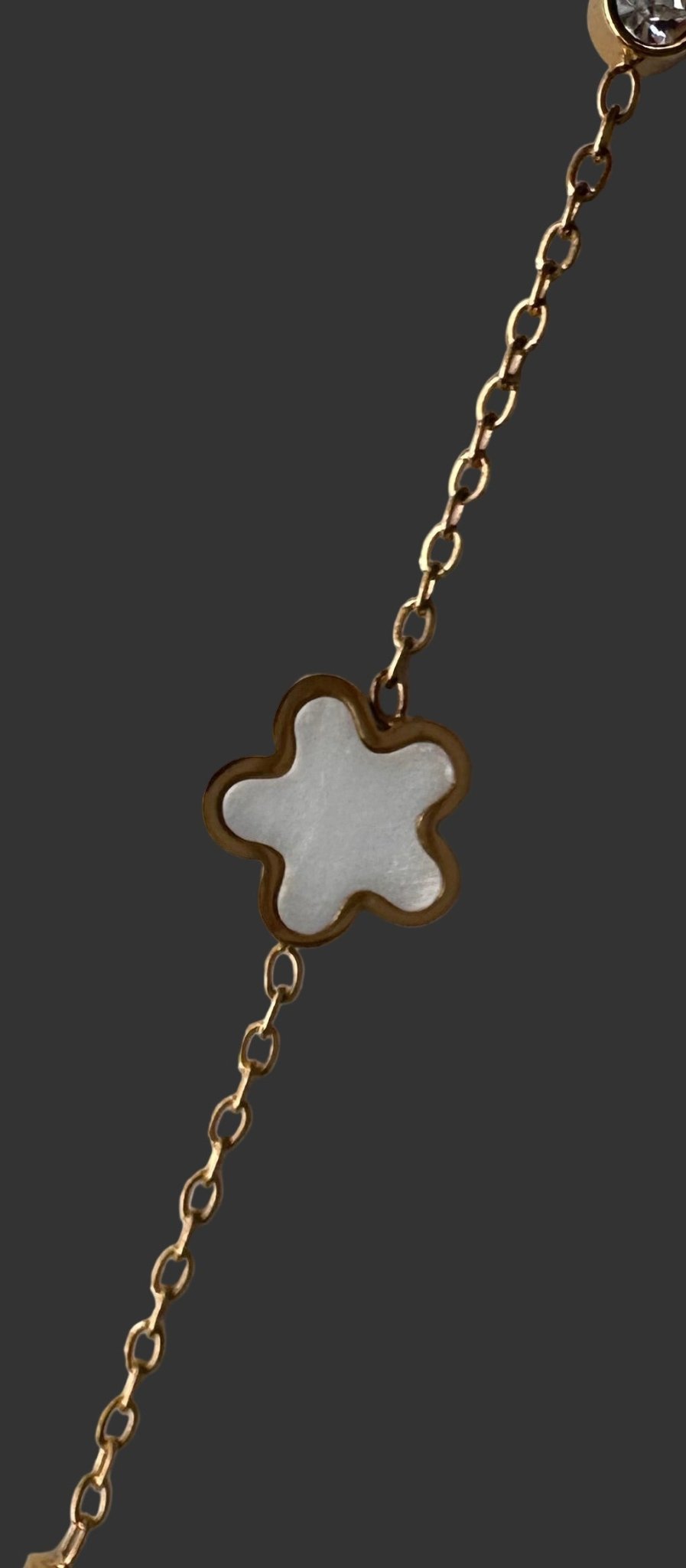 Perlmutt Armband Damen - Zartes Blumen-Armband in Weiß