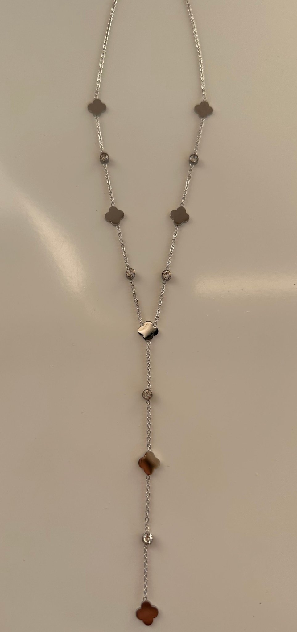 Y-Kette Kleeblatt - Glücksbringer Kette für Damen