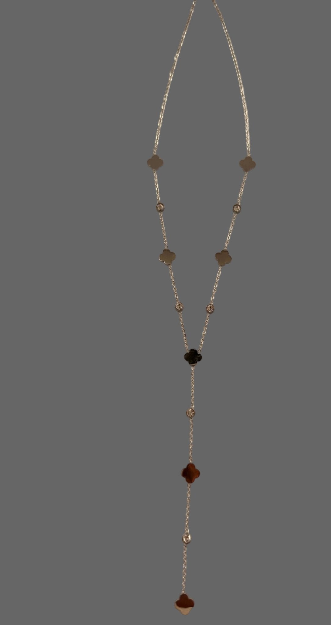 Y-Kette Kleeblatt - Glücksbringer Kette für Damen